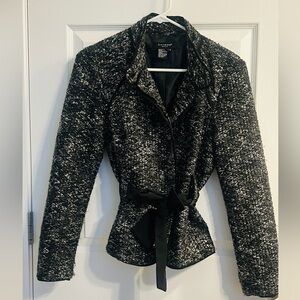 Sandro Black and White Textured Jacket